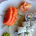 sashimi og maki ved V&A Waterfront